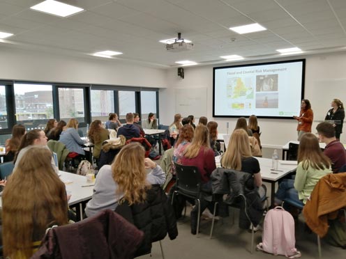 University students present ideas for flood management