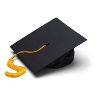 A graduates cap - a square hat with a string attached