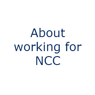 Text saying About working for NCC