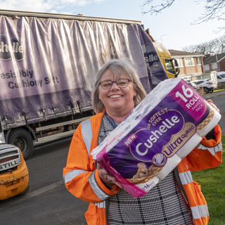 Image demonstrating Truck load of toilet paper donated to council’s shielding hub