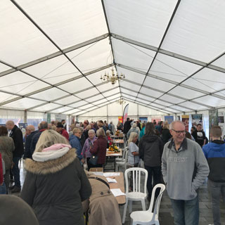 A group of people at a consultation event