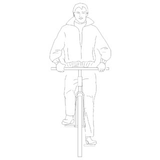 A person riding a bicycle