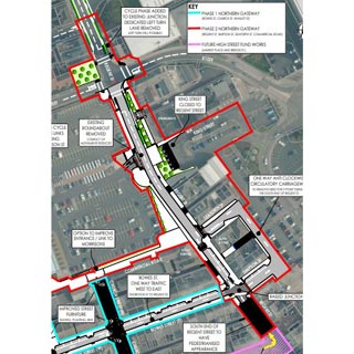 A birds eye view of Regent Street and the improvements planned.