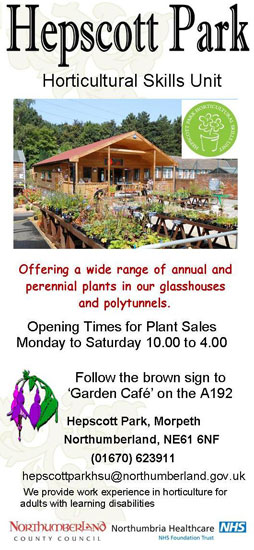 Hepscott park, Horticultural Skills Unit leaflet