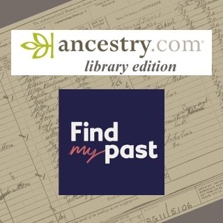 Ancestry logo and Find my past logo