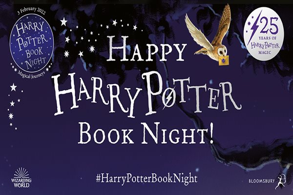 HArry Potter Book Night Logo with a OWl