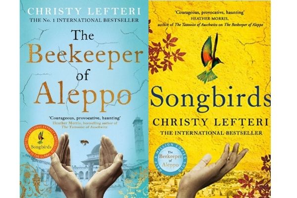 Bookcovers of The Beekeeper of Aleppo and Songbirds