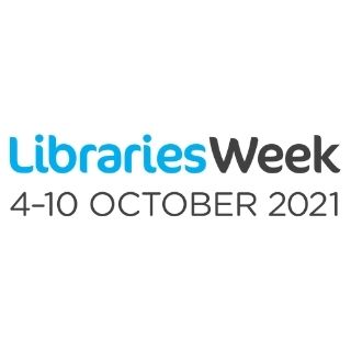 Libraries Week Logo and text with dates 4-10 Oct