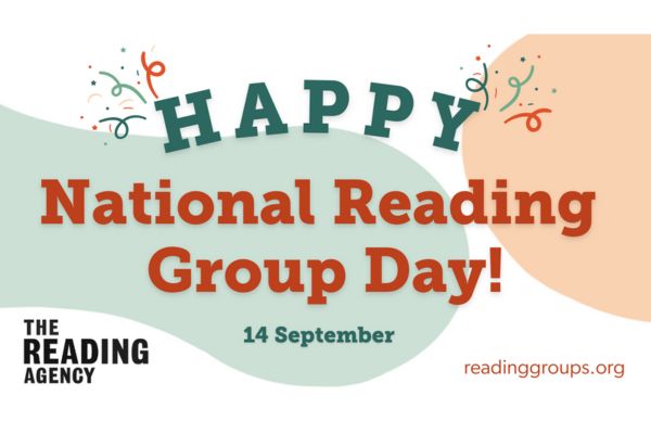 National Reading Group Day Logo.  Text reads Happy National Reading Group Day