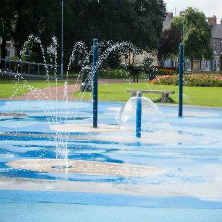 Image showing Water play area