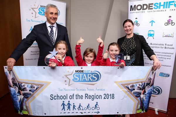 Image demonstrating Northumberland School wins award for promoting sustainable travel to school