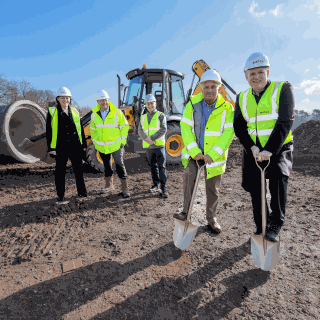 Image showing Work underway to build 56 new affordable homes in Berwick