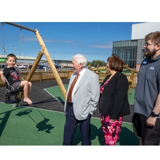 Image demonstrating Berwick Sports Centre car park and playpark complete  