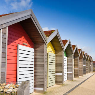 Image demonstrating Blyth beach huts repaired following arson attack