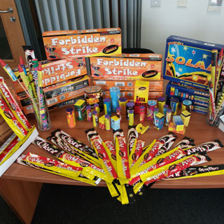 Seized fireworks