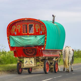 Image showing Motorists beware of horse drawn wagons heading to Appleby  