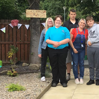 Image demonstrating Hillcrest students transform their Cramlington school garden