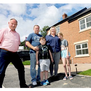 Image demonstrating Local family receive keys to Longframlington affordable home 