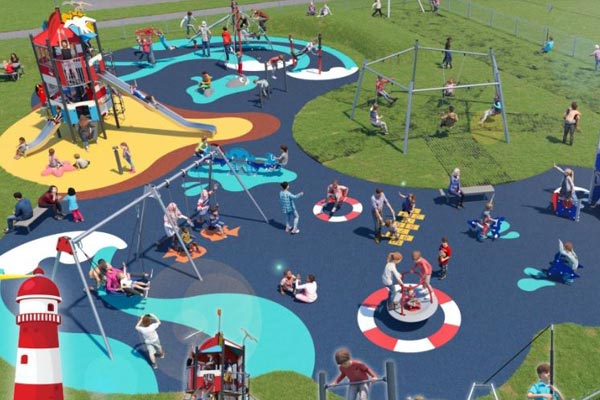 Computer design of a new play area in Newbiggin by the Sea