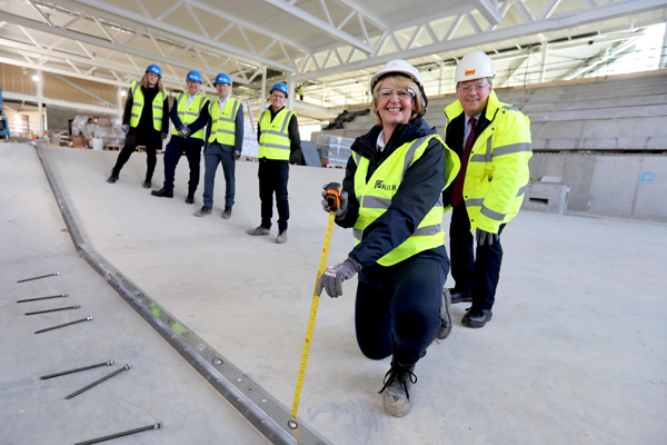 Image demonstrating Pool installation starts in flagship new sports centre  