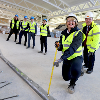 Image demonstrating Pool installation starts in flagship new sports centre  