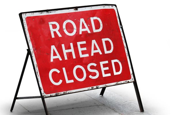 Image demonstrating Hexham road closure for restoration of historic building  