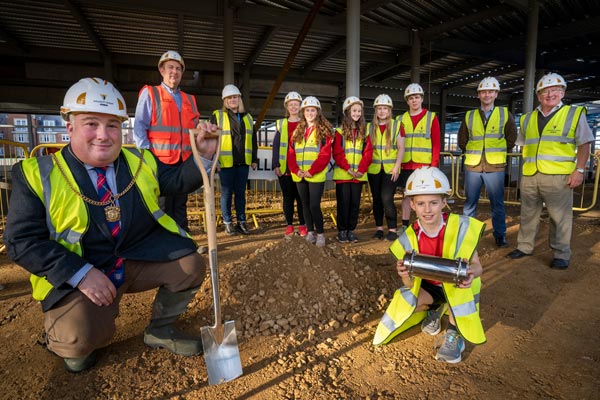 Image demonstrating Time capsule buried beneath new Morpeth Sports Centre 