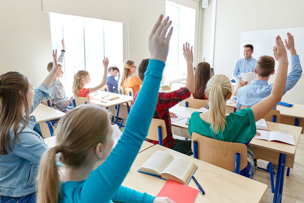 Students in a classroom