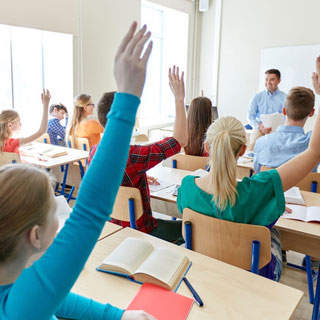 Students in a classroom