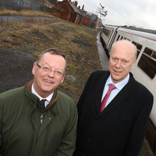 Image demonstrating Minister visits planned new rail line