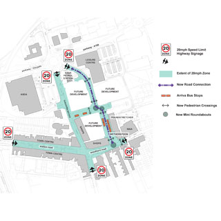 Image demonstrating Road improvements for Ashington town centre 