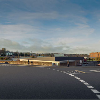 Artist's impression of development on bunker site, Hexham