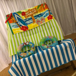 Colourful deckchair at the event