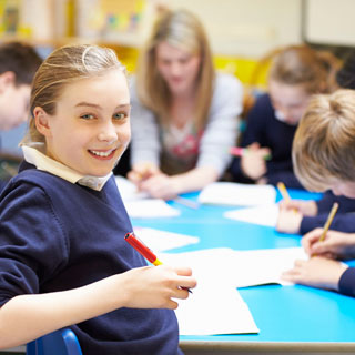 Children in a classroom