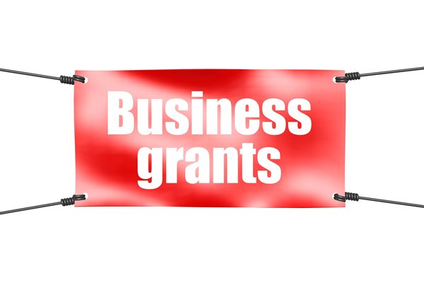 Banner with the words Business grants on.