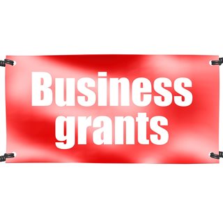 Banner with the words Business grants on.