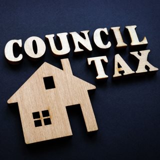 Graphic with the words Council Tax