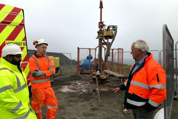 Council leader Glen Sanderson at Lynemouth