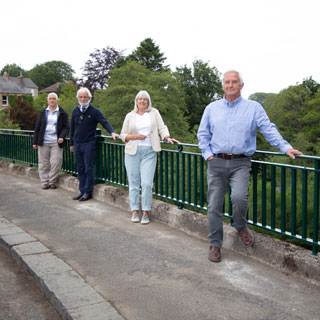 Councillors on Felton Bridge