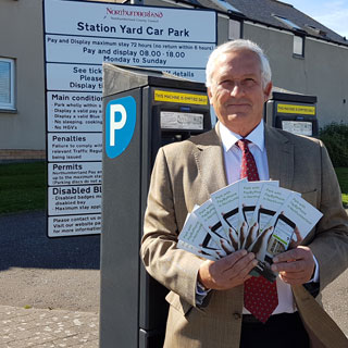 Cllr Glen Sanderson in Seahouses carpark