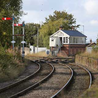 The rail line at Bedlington