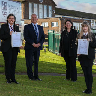 Image demonstrating Berwick pupils praised for graffiti clean-up