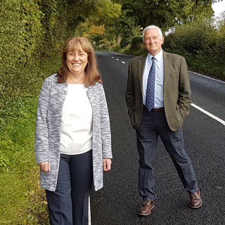 Council leader Glen Sanderson and Councillor Eileen Armstrong