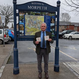 Photo of Cllr Sanderson in car park