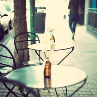 A pavement cafe