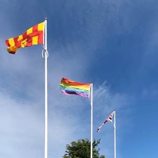 The rainbow flag at County Hall