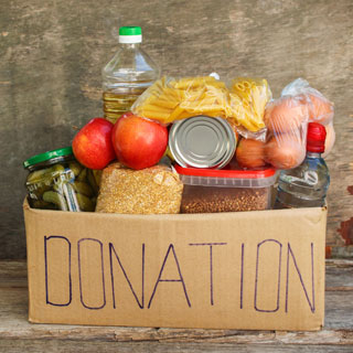 A charity food box