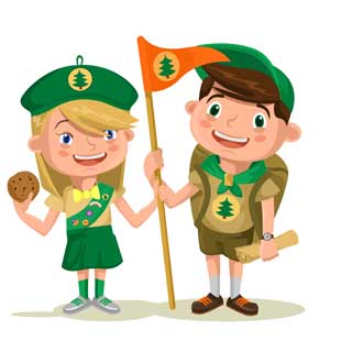 A cartoon picture of scouts