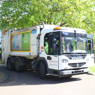 Bin wagon on summers day