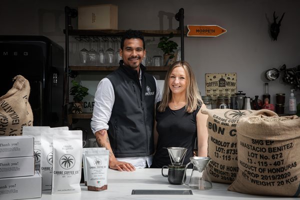 Wilmer and Elle Carcamo of Caribe Coffee Co